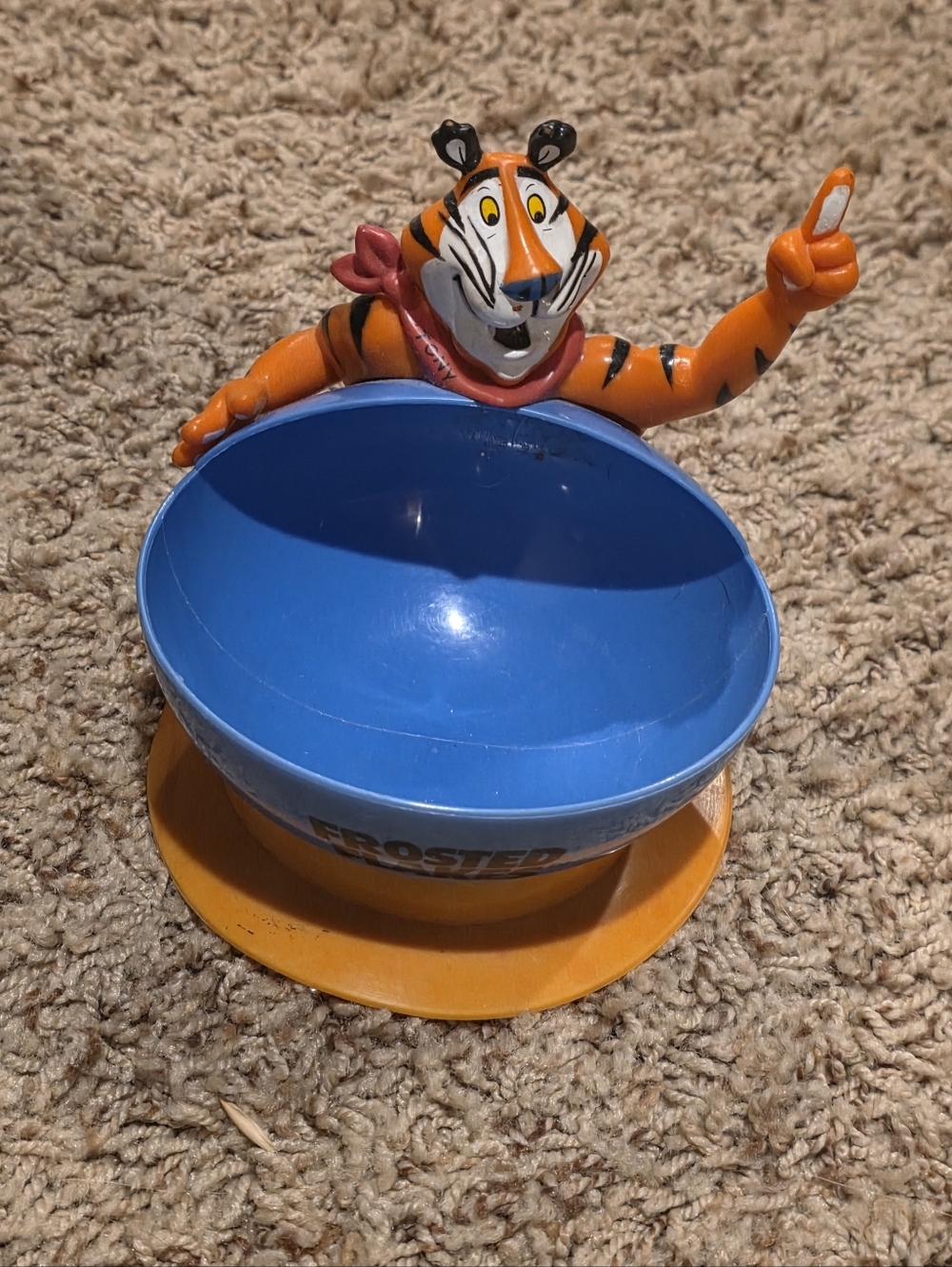 Vintage Collectiable Kelloggs Tony The Tiger Kids Cereal Bowl.